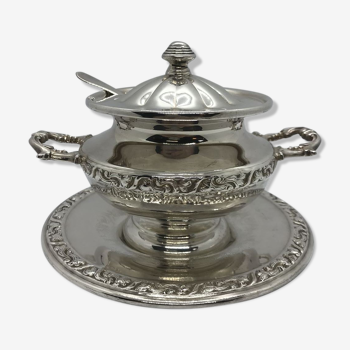 Saucière en métal argenté