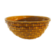Ceramic salad dish Vintage imitation straw