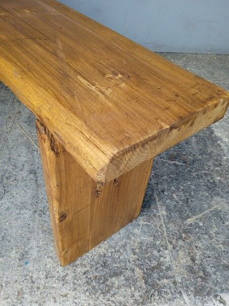 Solid wood bench patinated 140cm