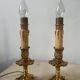 Paire de lampes en bronze rocaille Louis XV