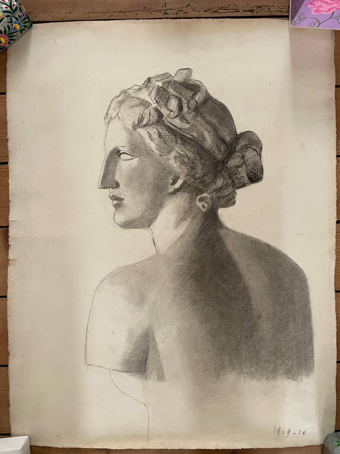 Academic drawing 1900 dated 1909