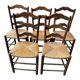 5 Rustic chairs mulched around 1950
