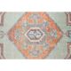 1970s Turkish Oushak Handmade Wool Cotton Orange Area Rug 127x256