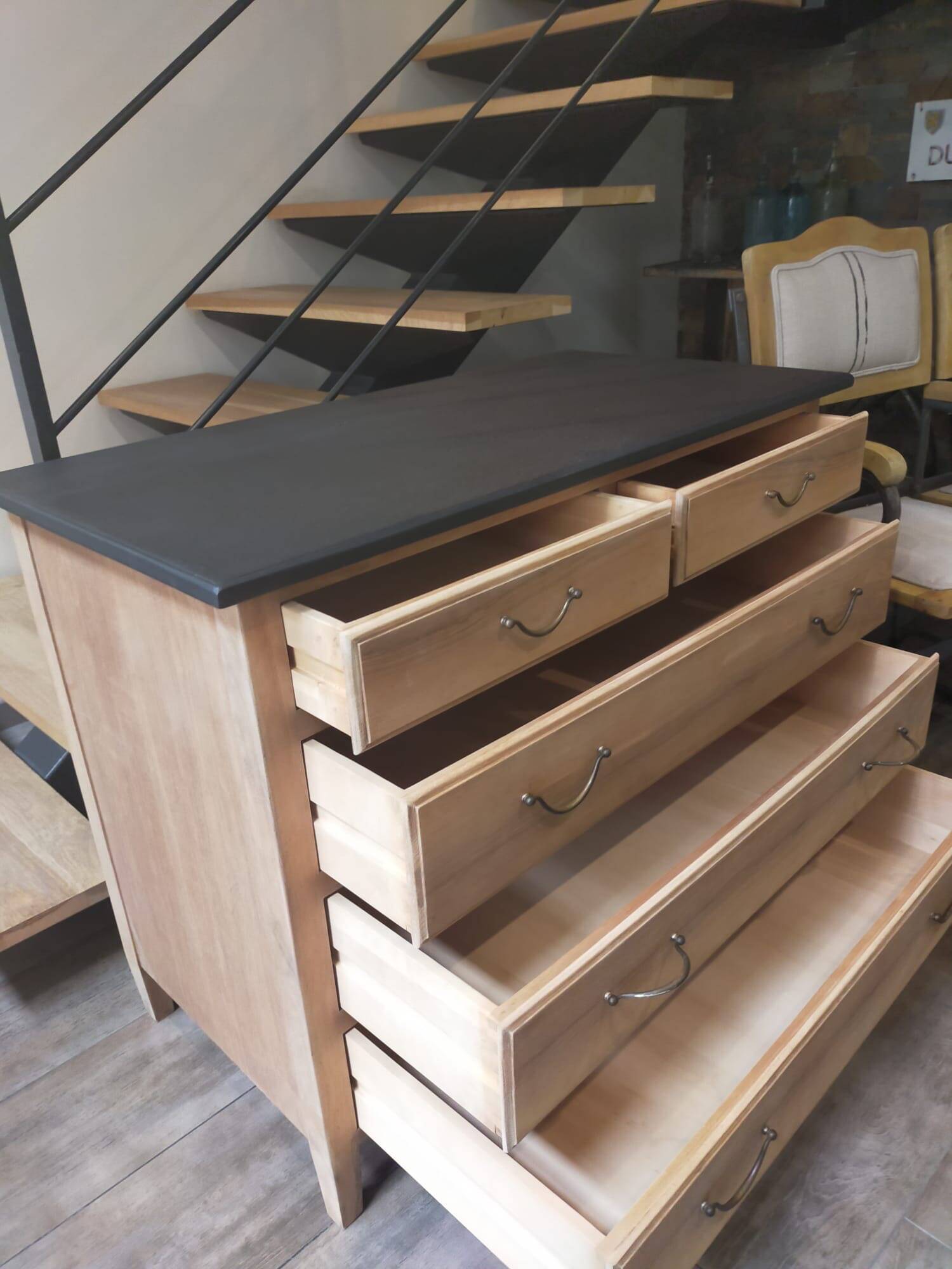 Renovated old wooden chest of drawers