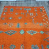 Handmade natural Berber rug 3x2 m