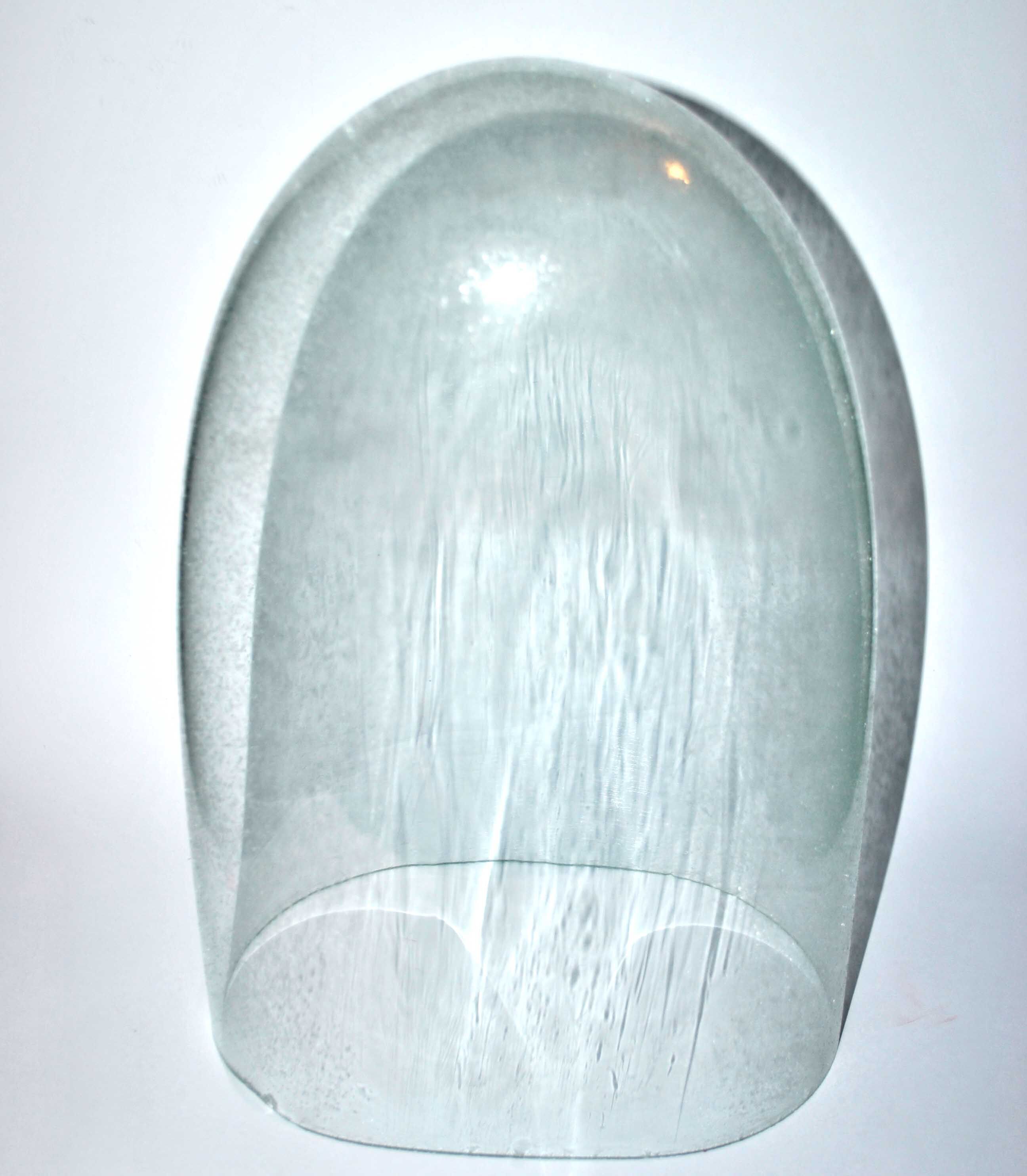 Old globe in blown glass - large oval bell - cabinet of curiosity 36cm