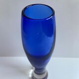 Blue glass vase