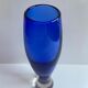 Blue glass vase