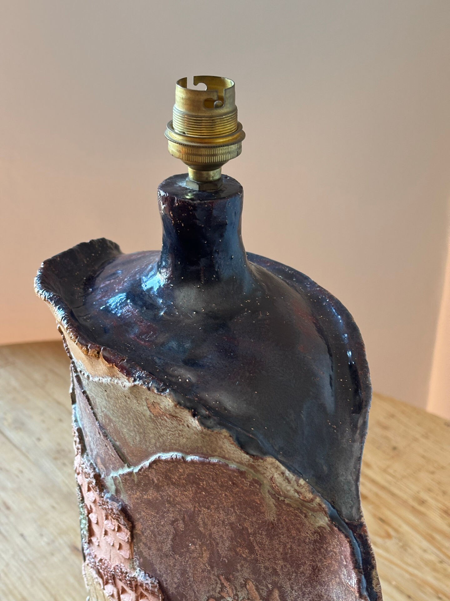 Terracotta lamp - 1970s