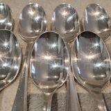 12 silver-plated soup spoons by Christofle America