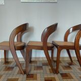 Baumann chairs model Scandinavian gondola wood and canning