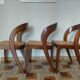 Baumann chairs model Scandinavian gondola wood and canning