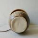 Sandstone lamp with natural fiber lampshade