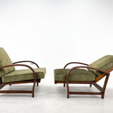 Pair of art deco adjustable armchairs 1930's