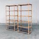 Boho Style Design Bamboo Shelving Units, Italy, 1960s, Set of 2