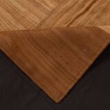 4x6 Checkered Pattern Camel Brown Vintage Kilim Rug, 140x172Cm