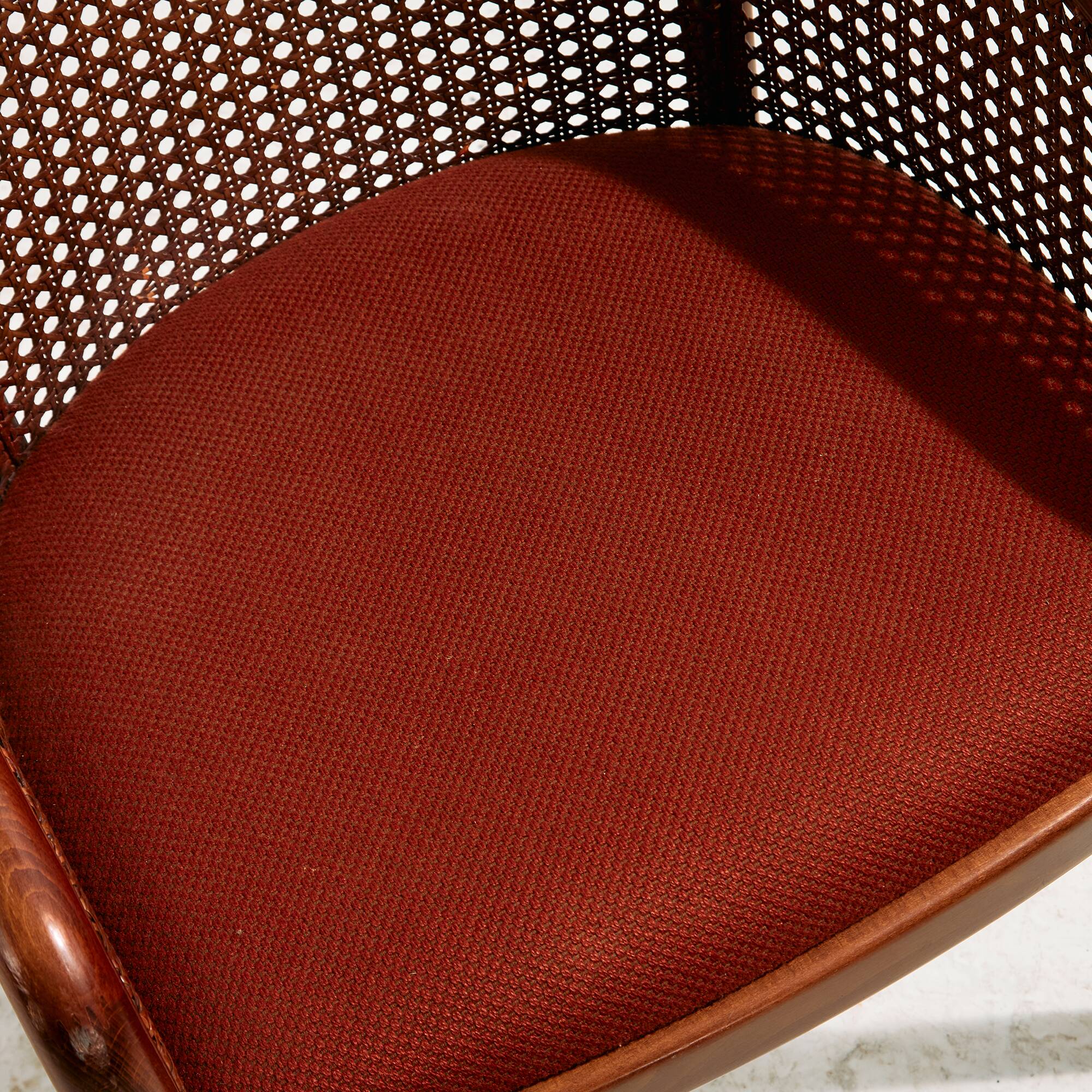Armchair in beech and rattan