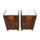 Pair of Vintage 1940 bedside tables with marble.
