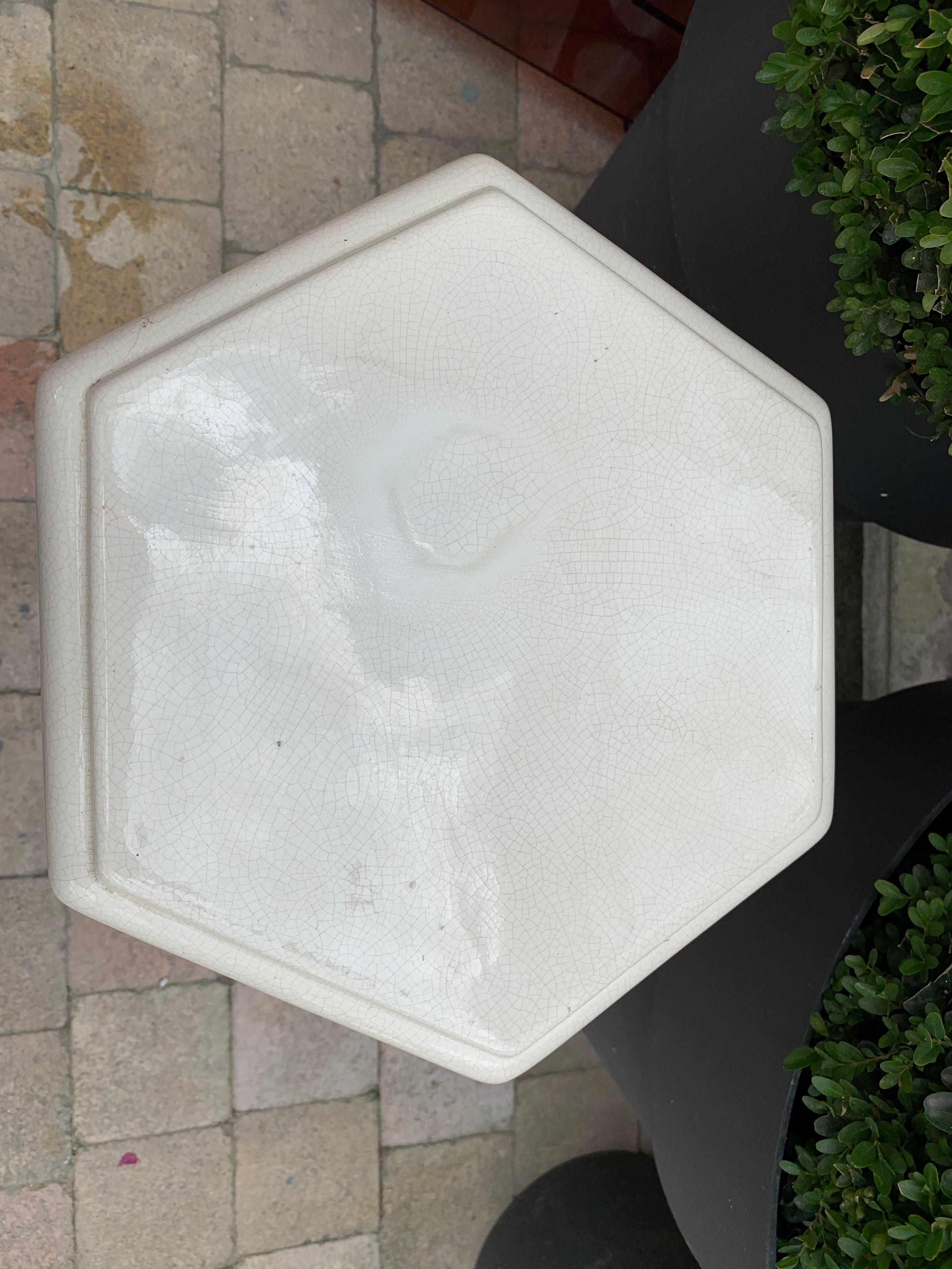 Column wears vintage plant