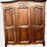 Regency style storage cabinet in solid walnut 20th century