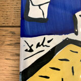 6 Ceramic tiles signed Dali 1954