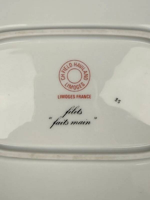 Haviland Limoges, grand plat de service modèle Tulipes