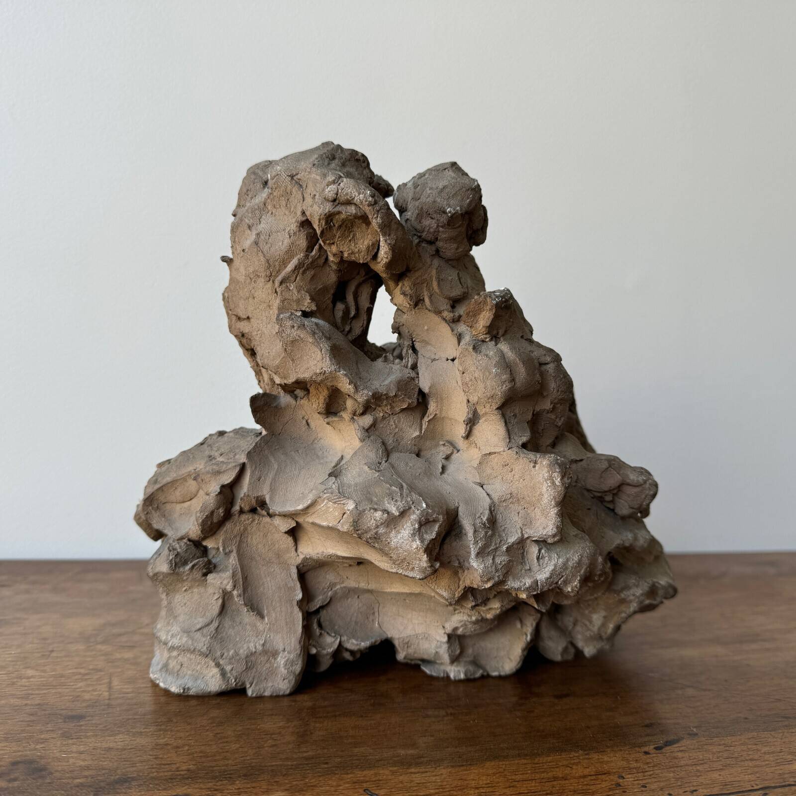 Workshop plaster cast by Ch. Filleul, child embracing a naked woman, 20th century