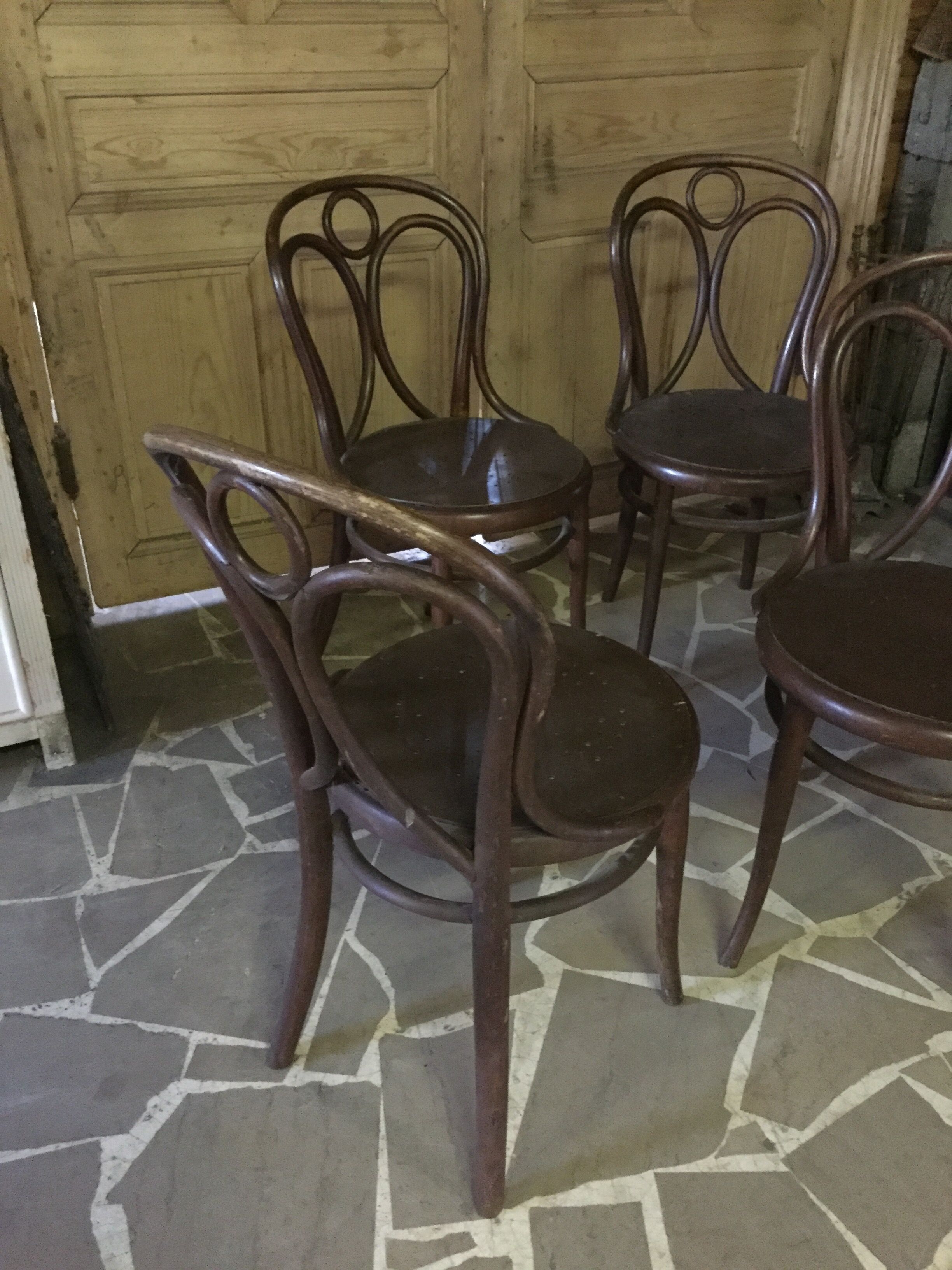 4 old Thonet bistro chairs