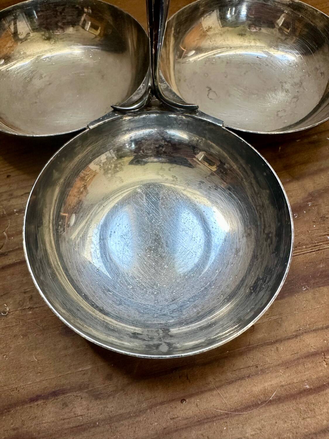 Old metal servant, silver Old metal servant, silver