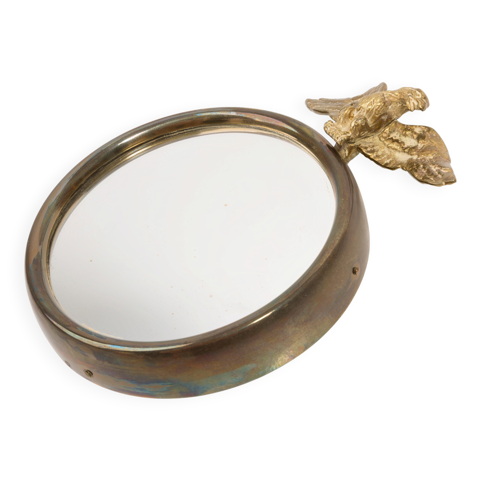 Unique decorative gold mirror with eagle, Europe, 1960s