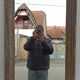 Old wooden mirror