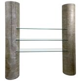 Etagère sculpturale brutaliste en béton Fibrociment éternit années 1980