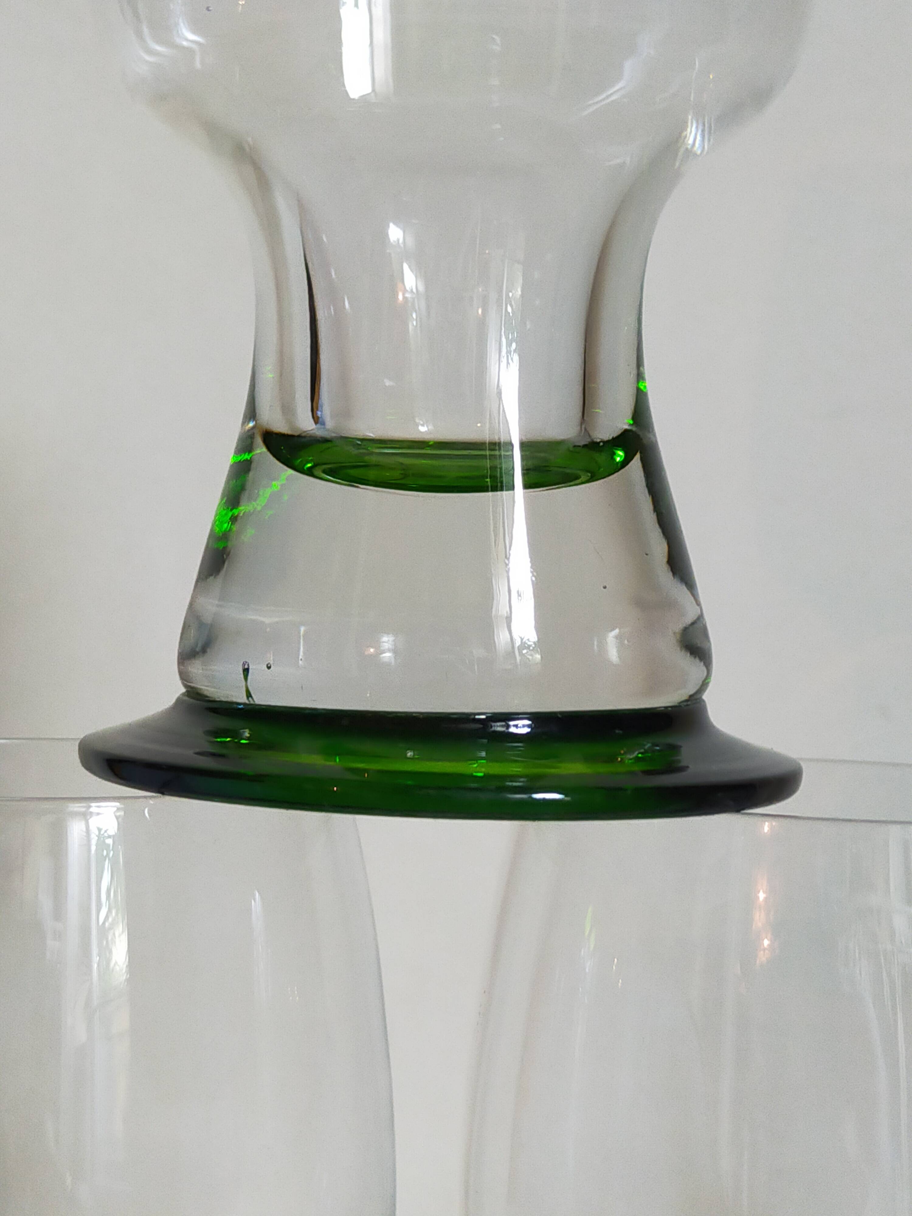 Four vintage XXL crystal glasses