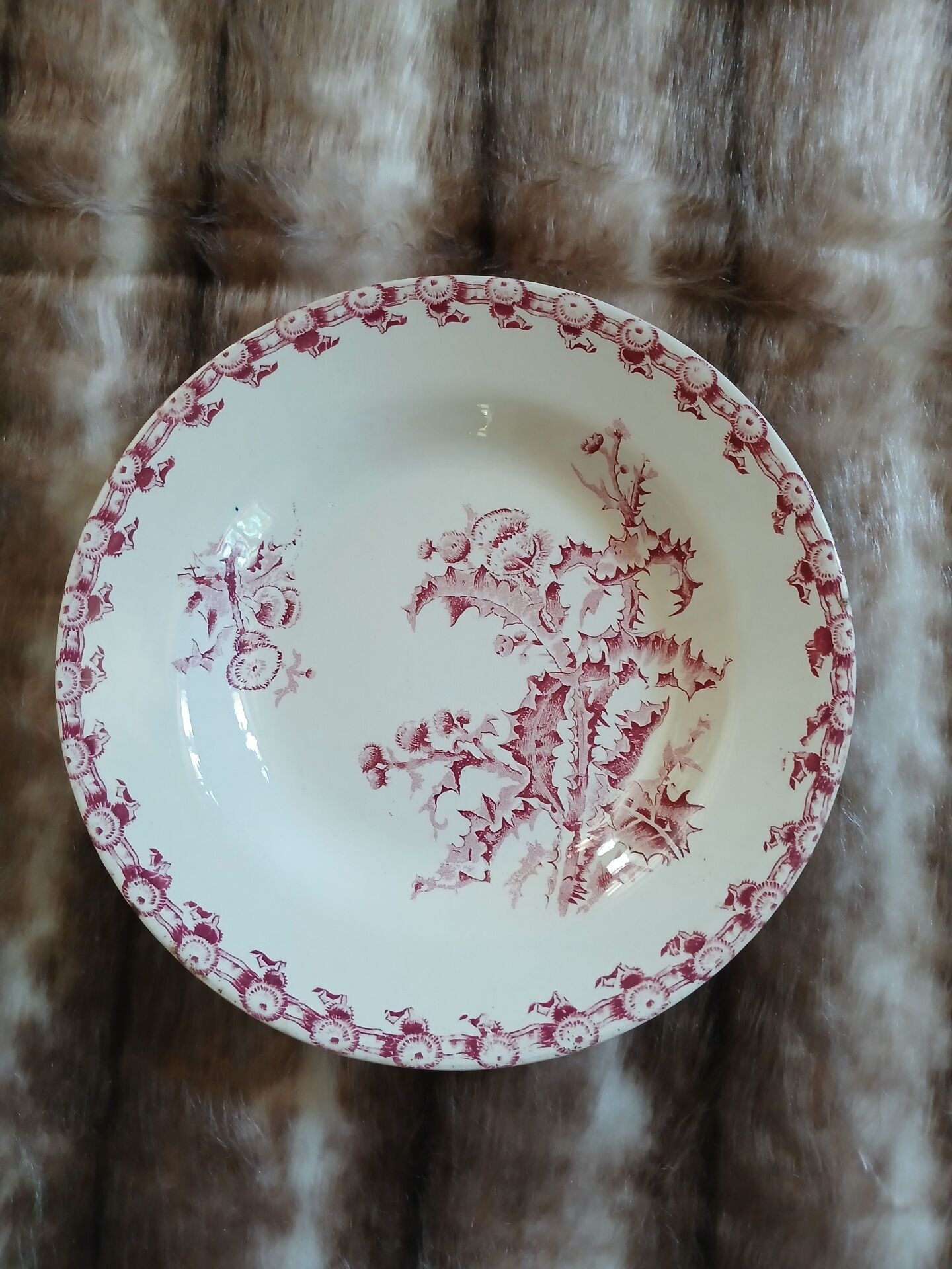 9 assiettes creuses anciennes dépareillées 