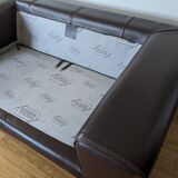 Roche Bobois leather sofa + removable chaise longue