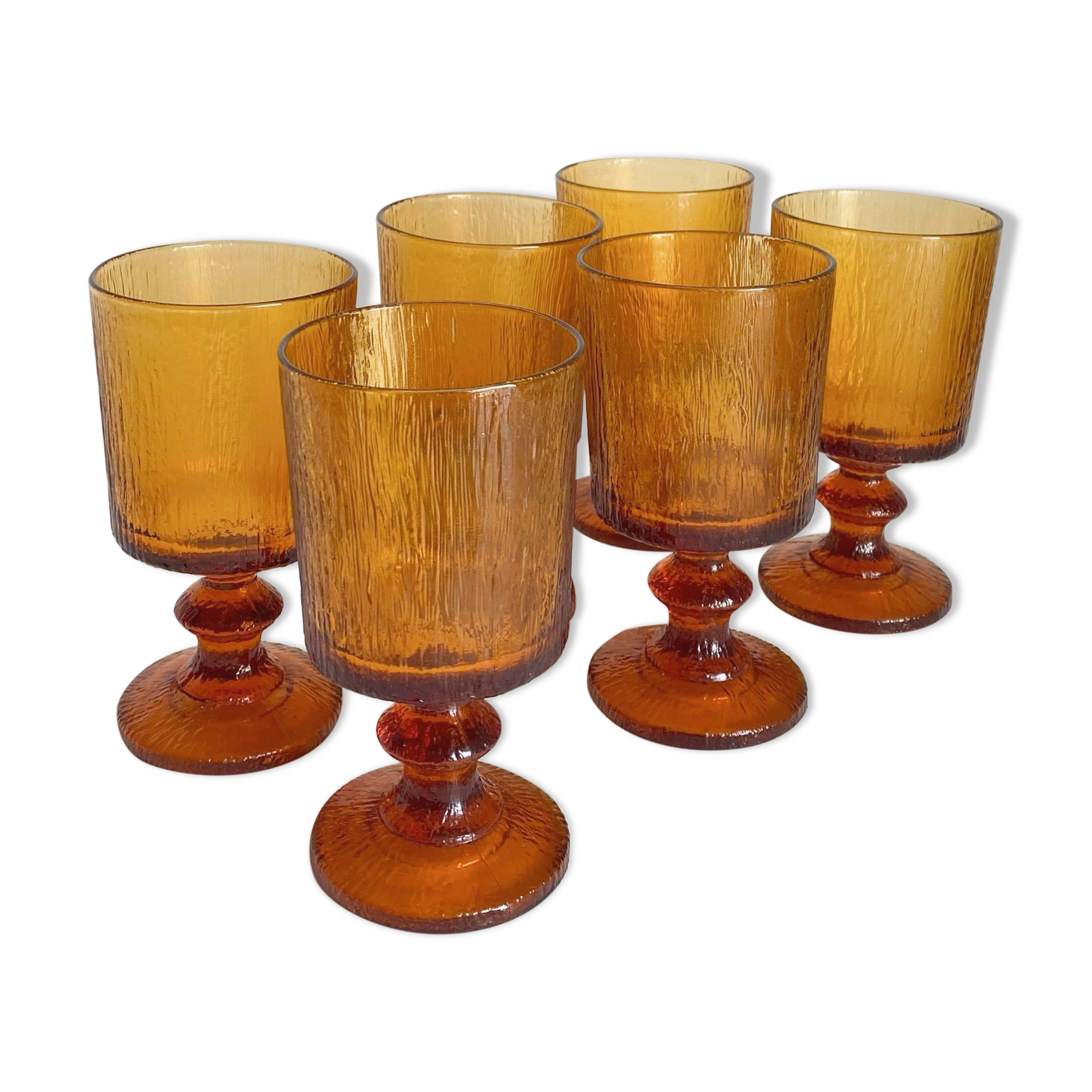 Suite 6 glasses amber vintage glasses