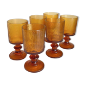 Suite 6 glasses amber vintage glasses