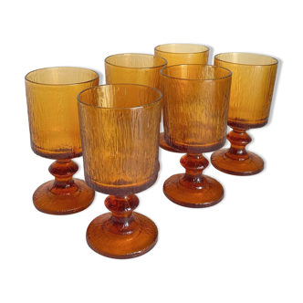 Suite 6 glasses amber vintage glasses