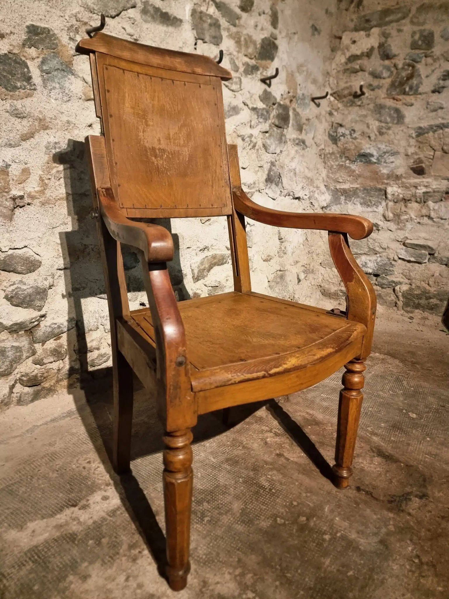 Antique French barber's chair, early 1900s