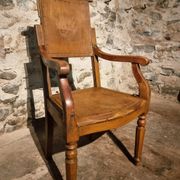 Antique French barber's chair, early 1900s