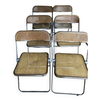 6 plia chairs by Giancarlo Piretti for Castelli, 1960s