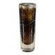 Grand bougeoir en verre moulé marron - Ref 1350