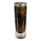Grand bougeoir en verre moulé marron - Ref 1350