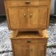 Vintage 60s blond wood bedside tables