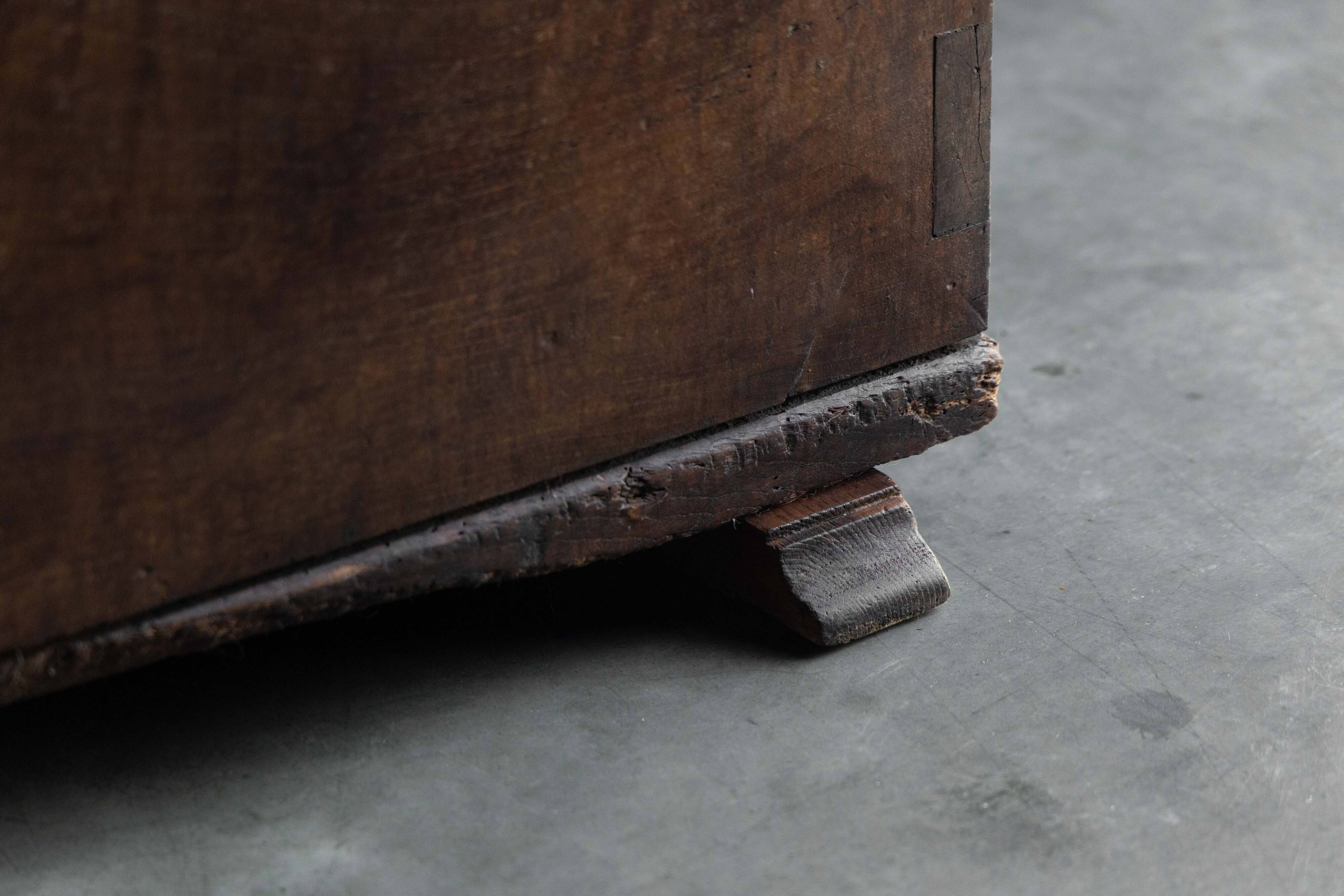 Antique wooden storage chest, France, late 18th century