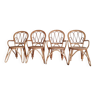 Chaises bistrot en rotin et bambou
