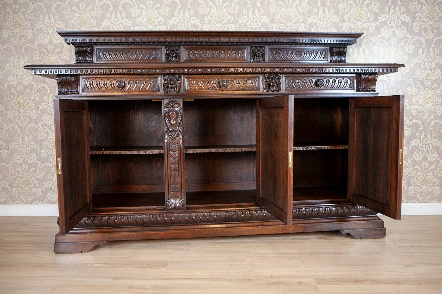 Renaissance Revival Sideboard in Oak