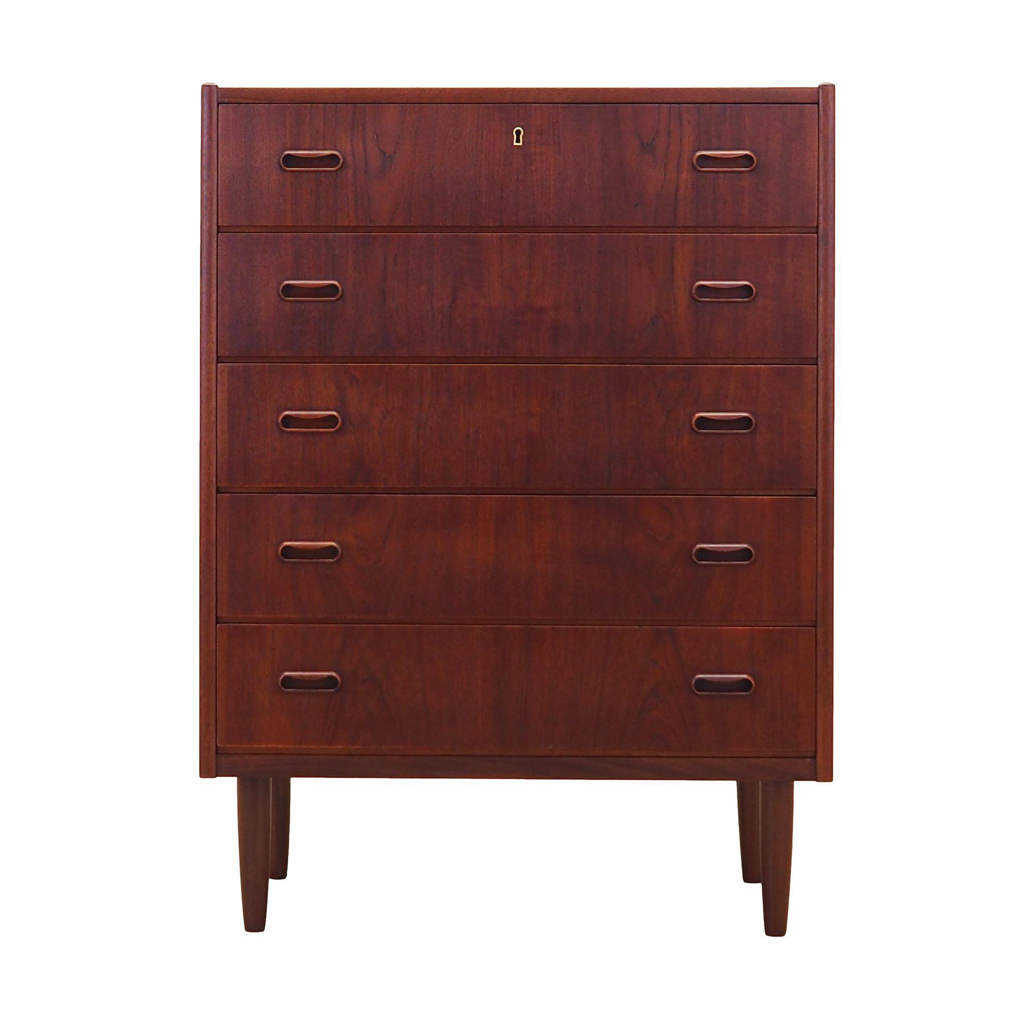 Teak chest of drawers, Danish design, 1970s, production: Denmark
