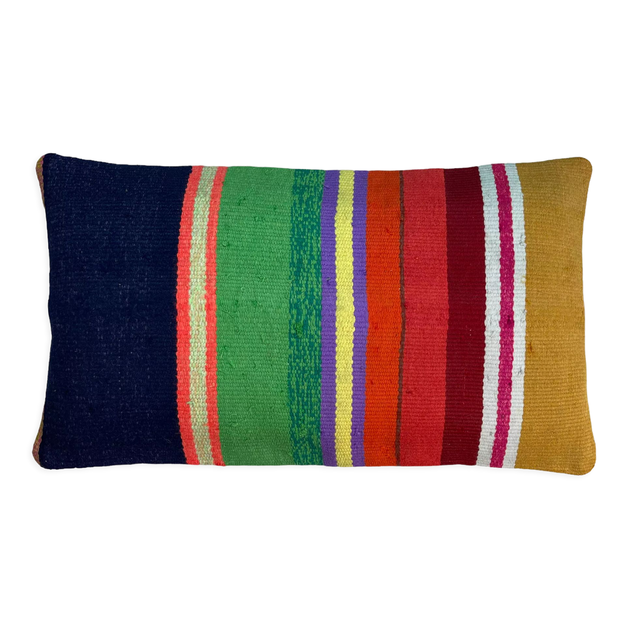 Vintage turkish handmade kilim cushion cover , 30 x 50 cm