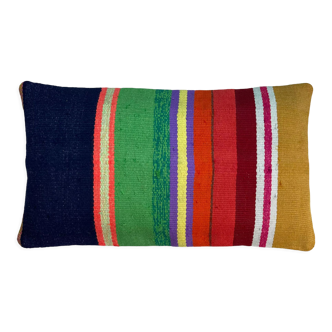 Vintage turkish handmade kilim cushion cover , 30 x 50 cm